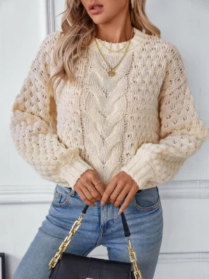 Winter Twisted Knit Sweater Women Streetwear Fashion