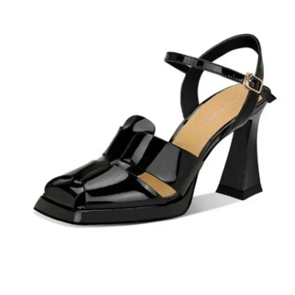 Leather Sandals Woman Sexy High Heels Ladies Summer Party Wedding Platform Shoes Women - Image 3