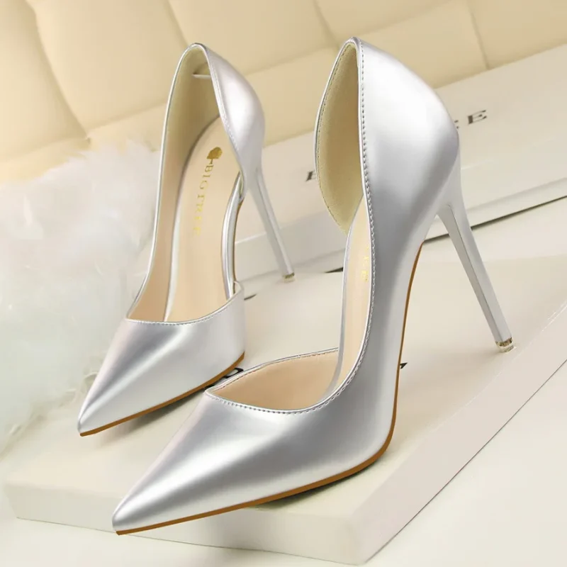 Wedding Bridal Scarpins Short Heels Lady Sexy Hollow Party Shoes - Image 13