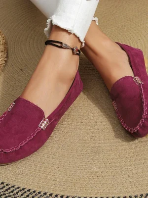 Autumn Fashion New Round Toe Solid Color Casual Daily