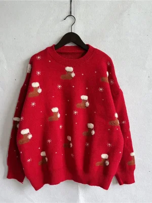 Christmas Sweater Female Casual Knitted Pullover