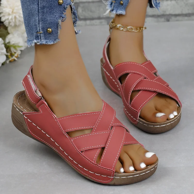 Women Summer Slippers Female Minimalist Round Toe Flat Sandals Walking Beach - Image 5