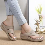 Women Sandals Slip On Summer Sandals Low Heels Shoes For Women Flip Flops