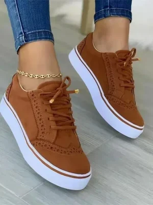 Women’s Low-top Vulcanized Shoes Round Toe Casual Shoes