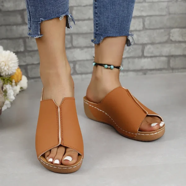 Sandals Women Plus Size 35-43 2024 New Retro Summer Flat Casual Outdoor - Image 2