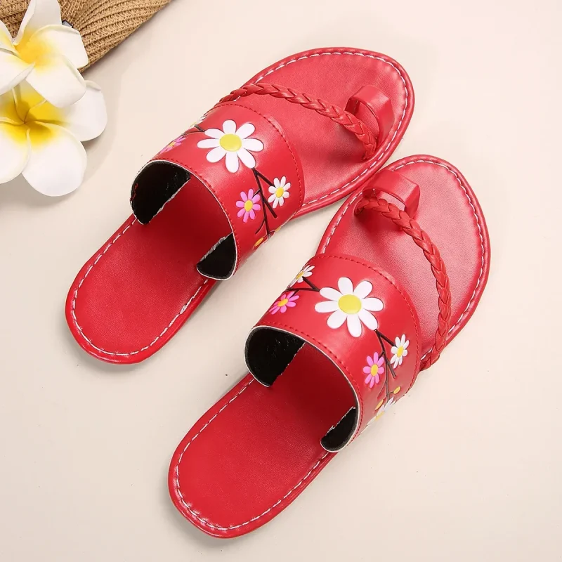 Ladies Summer Solid Colour Simple Retro Ankle Strap Round Head - Image 7