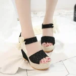 Hot Lace Leisure Women Wedges Heeled Women Shoes 2024 - Image 7