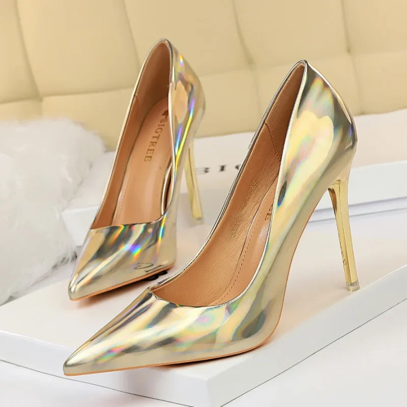 Women Fetish 10.5cm High Heels Pumps Wedding Bridal - Image 13