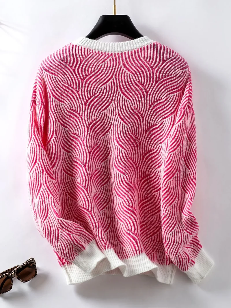 Women's Casual Striped Sweater Autumn - Image 12