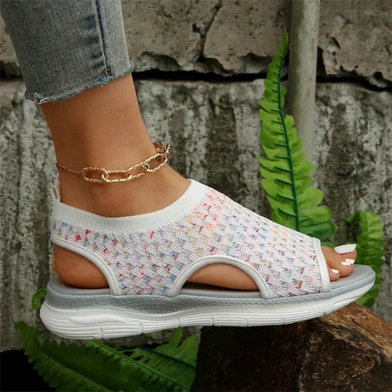 Beach Sandal for Men Casual Round Toe Solid Color Plus Size Sports Slippers - Image 2
