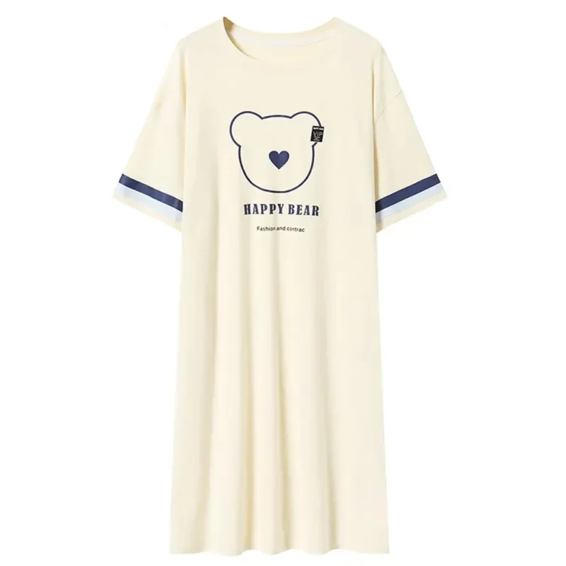 Summer Striped Pajamas Women's Pajamas Plus Size Women's Home Nightgown - Image 6