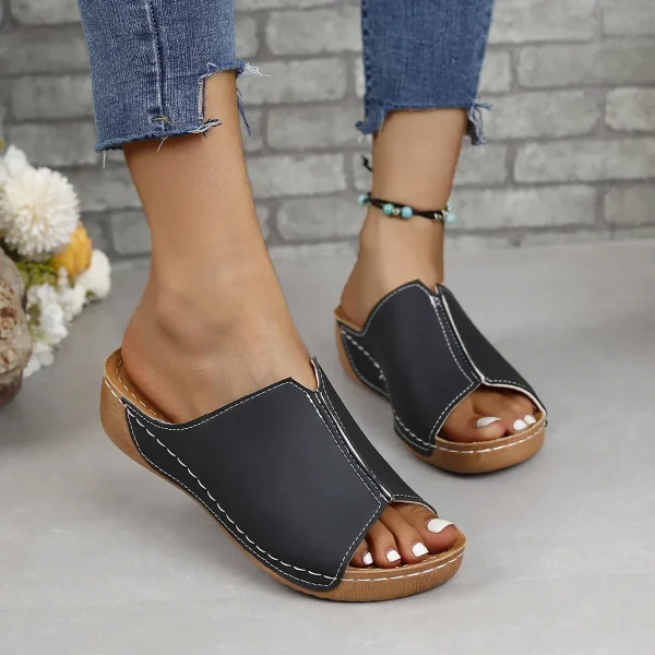 Sandals Women Plus Size 35-43 2024 New Retro Summer Flat Casual Outdoor - Image 6