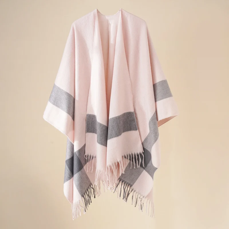 Winter Fashion Plaid Tassel Shawl Women Fashion - Image 17