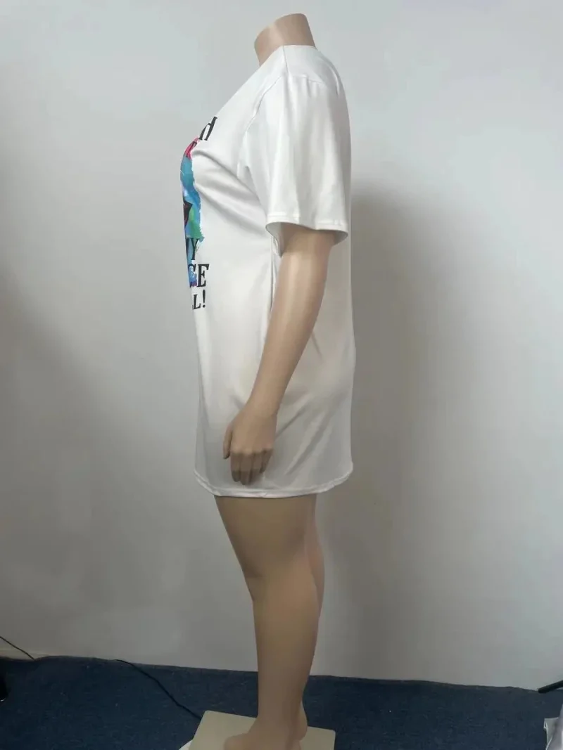 Nightgowns Sexy Short Dresses Homewear 3D Printed Lips - Image 5