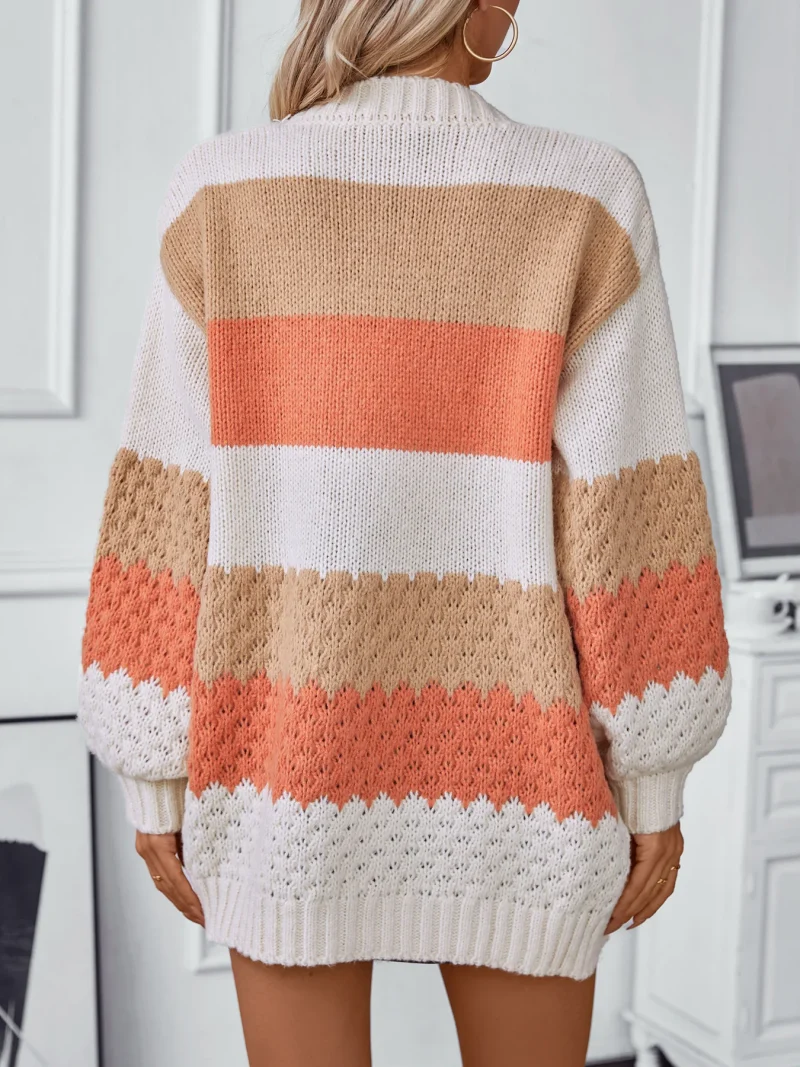 Casual Loose Lantern Sleeve Knitted Sweater Outerwear 2024 - Image 9