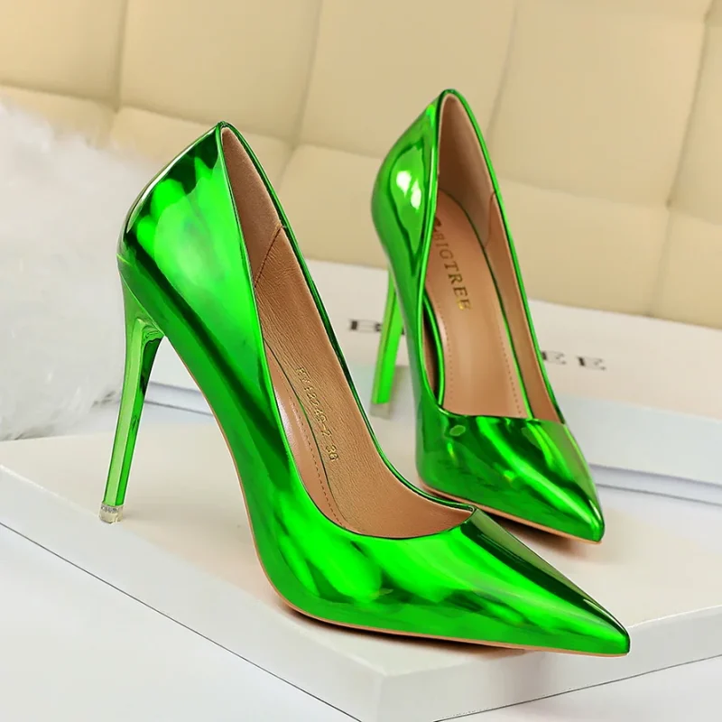 Women Fetish 10.5cm High Heels Pumps Wedding Bridal - Image 12