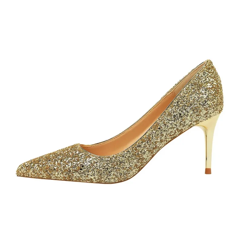 Women 7cm 9.5cm High Heels Pumps Wedding Bridal Scarpins - Image 9