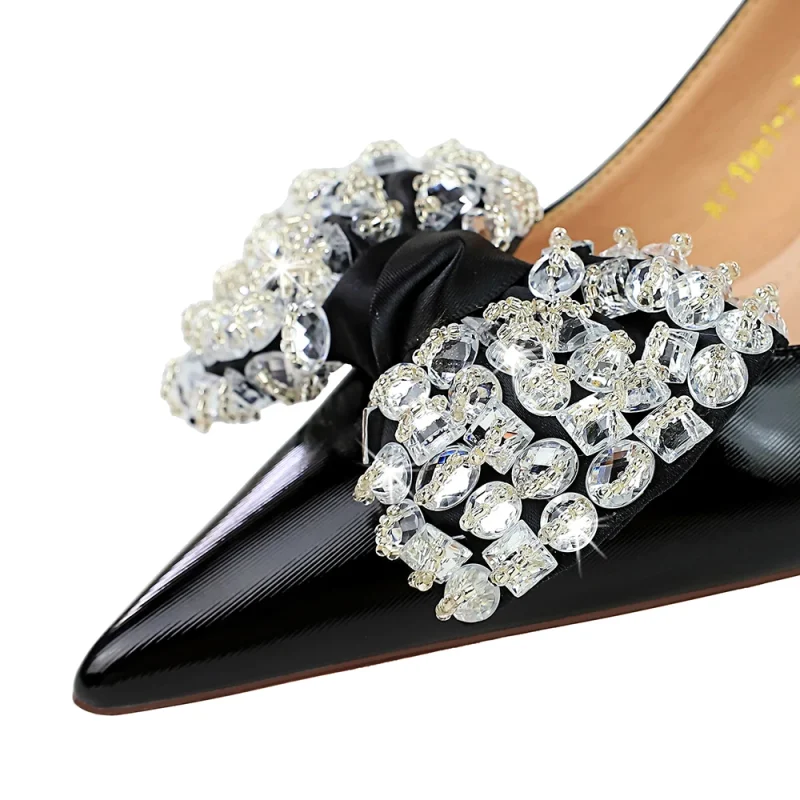 Women 5.5cm High Heels Green Pumps Lady - Image 5