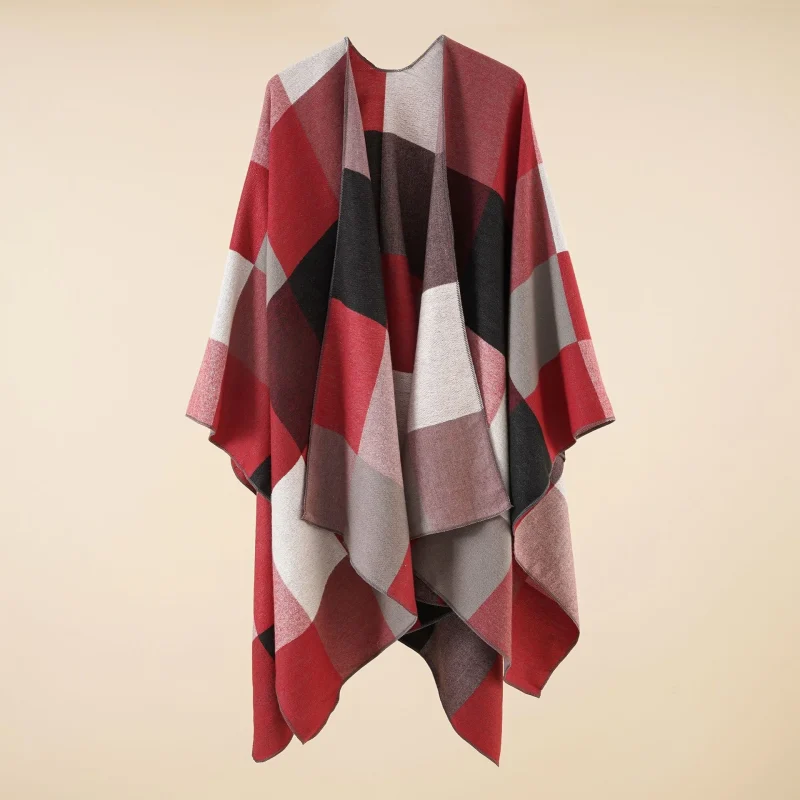 Winter Fashion Plaid Tassel Shawl Women Fashion - Image 22