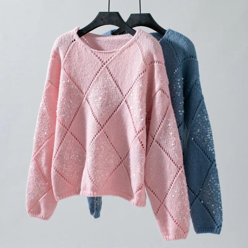 Korean Style Fashion Knitted Pullover Loose Casual Knitwear - Image 9