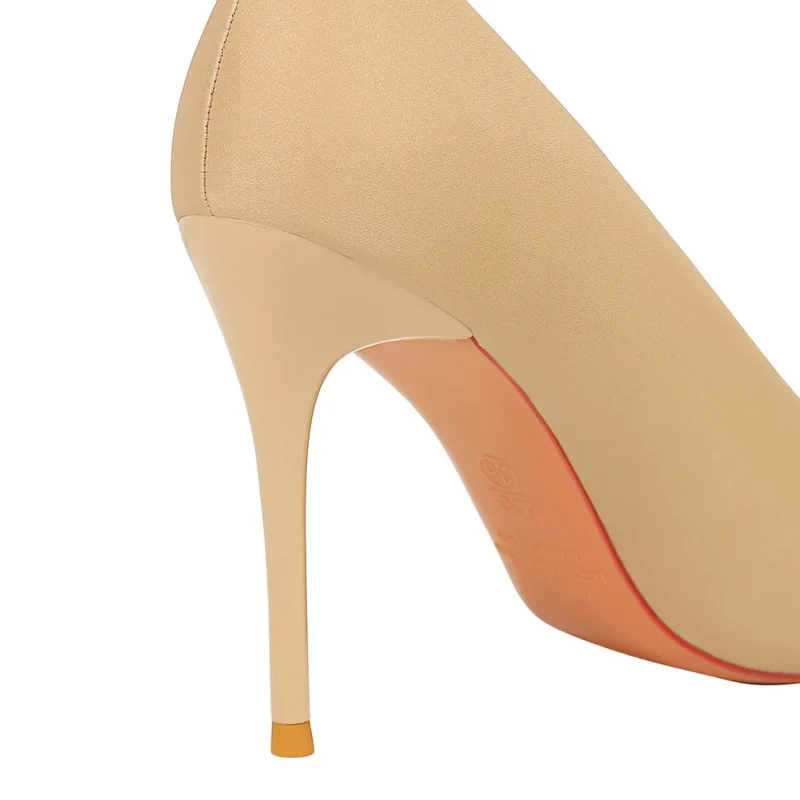 Women 10cm High Heels Satin Silk Dress Stiletto Fashion Pumps - Image 6