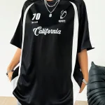 Women's Plus Size Sports Football Jersey Loose