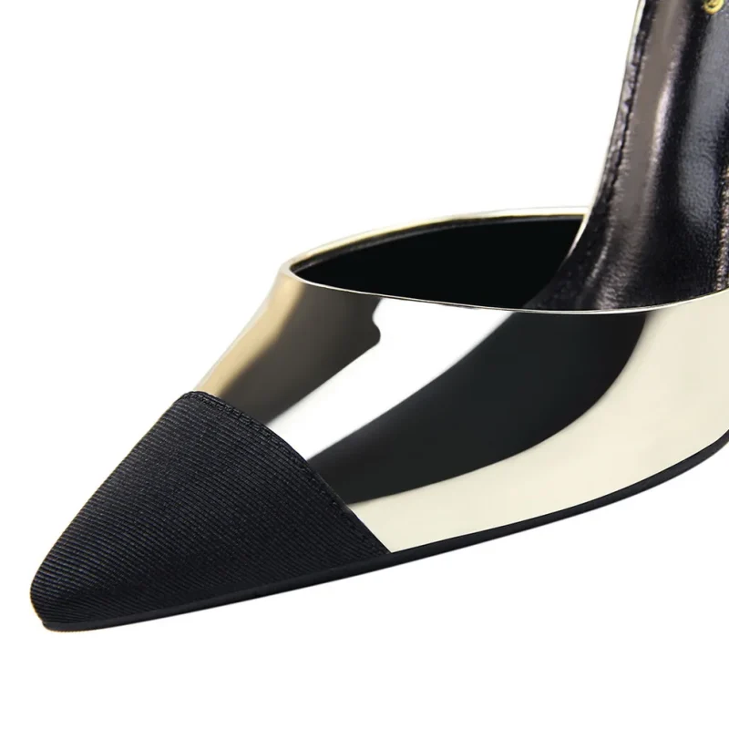 Women 11cm High Heels Sandals Lady Metallic Gray - Image 13