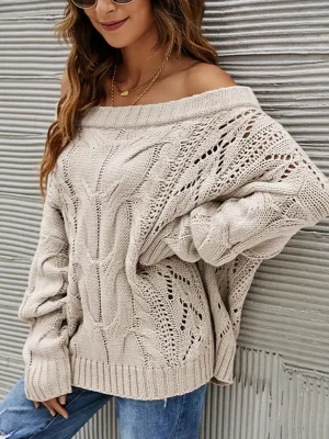 Sweater Women Loose Fashion Hollow Out Pullovers