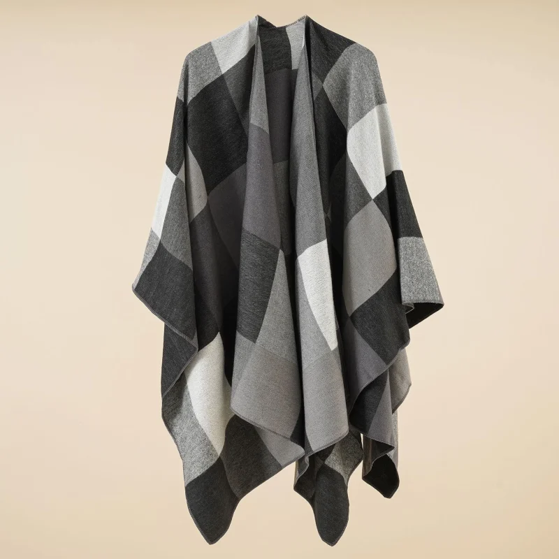 Winter Fashion Plaid Tassel Shawl Women Fashion - Image 21