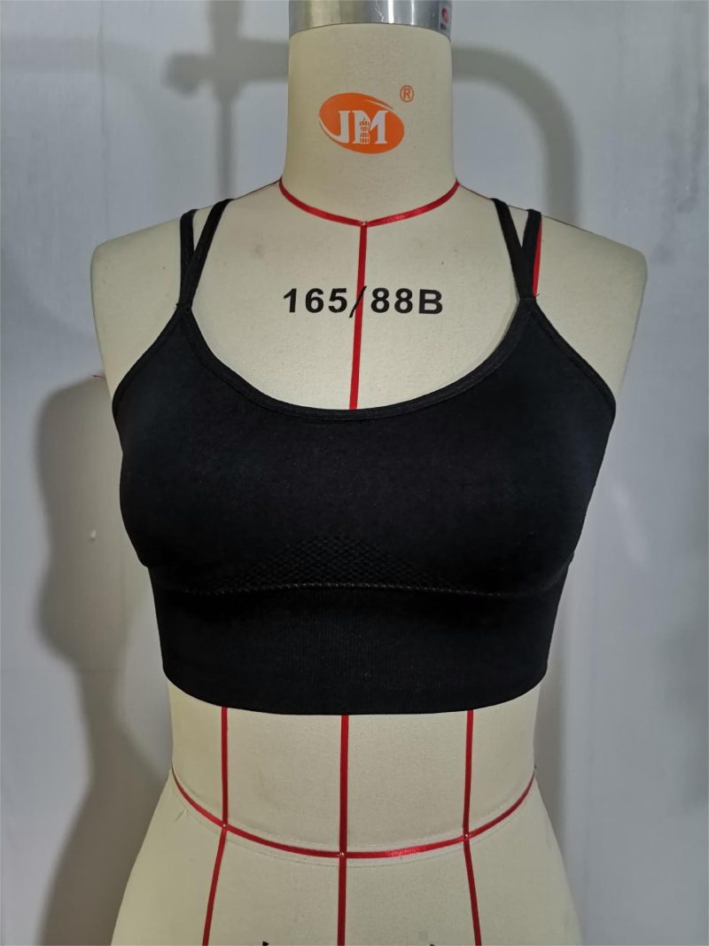 Criss-Cross Backless Bra - Seamless Sports Top with Straps - Image 3