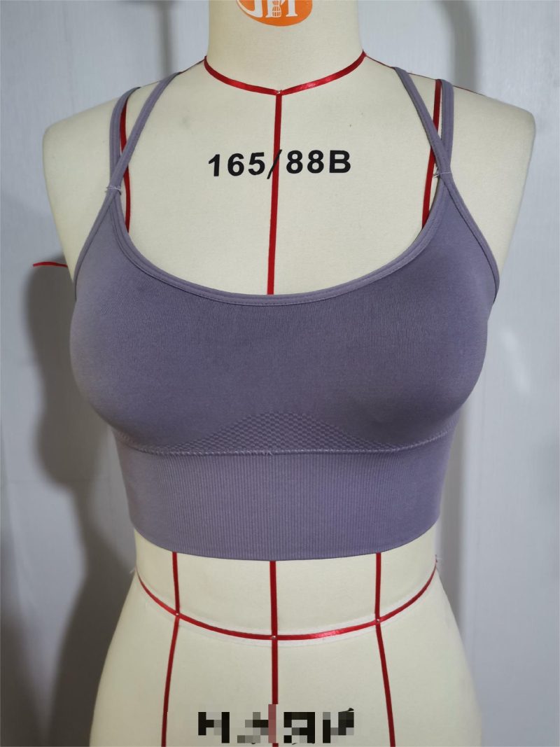Criss-Cross Backless Bra - Seamless Sports Top with Straps - Image 5