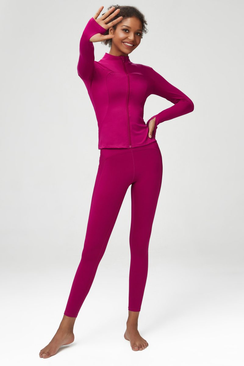 Three-Piece Nude Yoga Suit – Women's Sports Fitness Set - Image 2