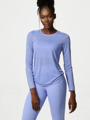 Loose Long Sleeve Yoga Top – Quick Dry Fitness T-shirt for Women