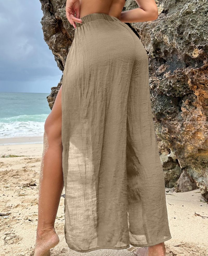 Chiffon Beach Overskirt: Casual Sun-Proof Korean Holiday Skirt - Image 2