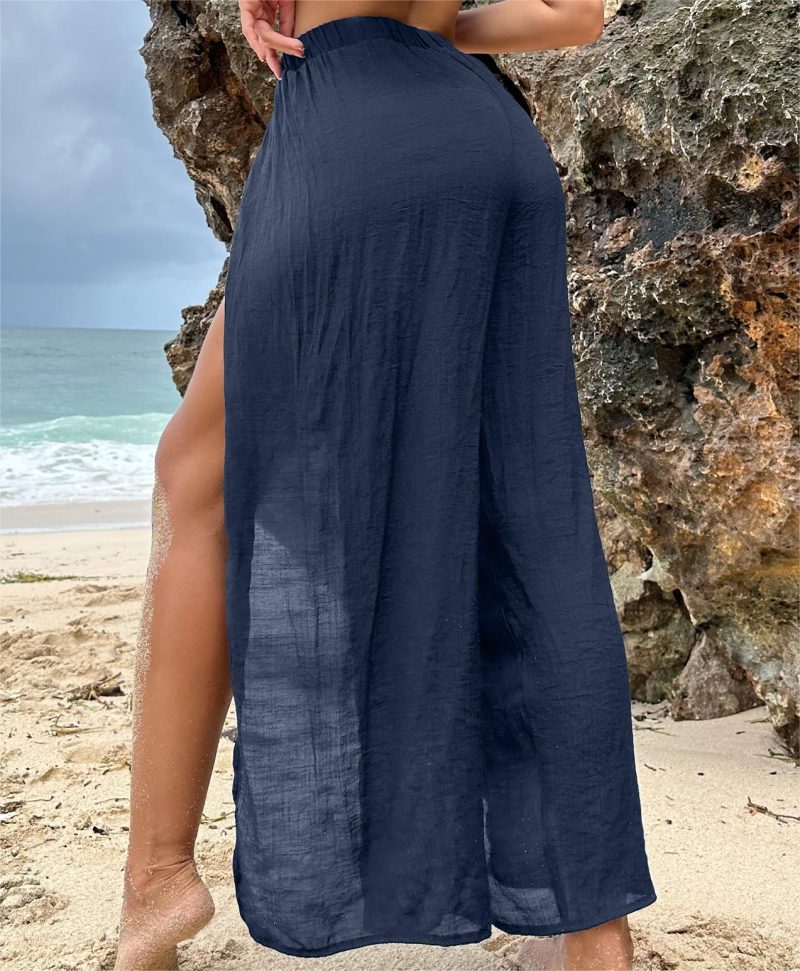 Chiffon Beach Overskirt: Casual Sun-Proof Korean Holiday Skirt - Image 6