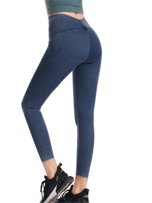 Plus Size High Waist Yoga Denim Weight Loss Pants – Hip Lift & Slimming