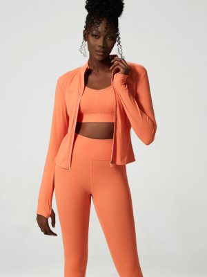 Three-Piece Spring Yoga Suit – Women’s Sports Fitness Set