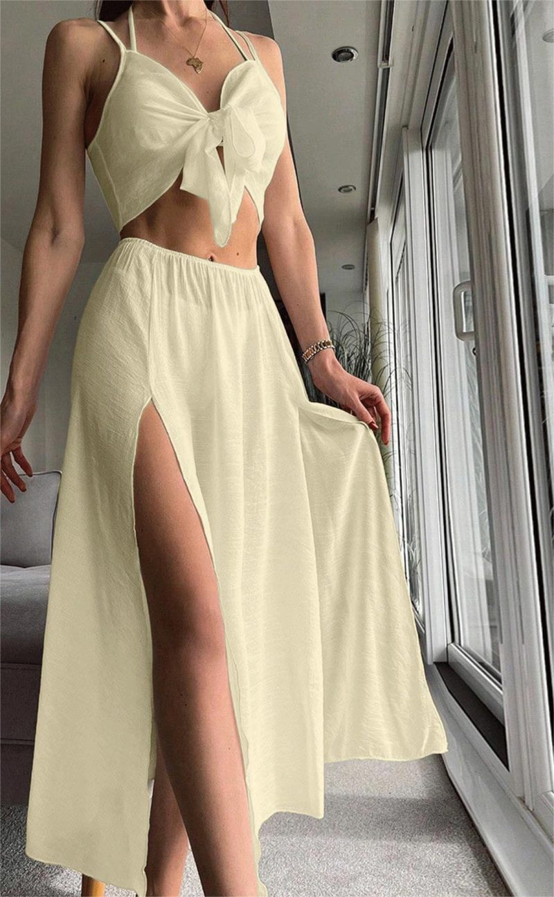 Sexy Beach Cover-Up Two-Piece Strap Skirt Set for Women - Image 5