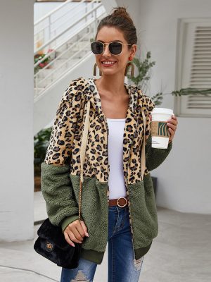 Leopard Splicing Winter Top – Stylish Women’s New Long Sleeve Shirt