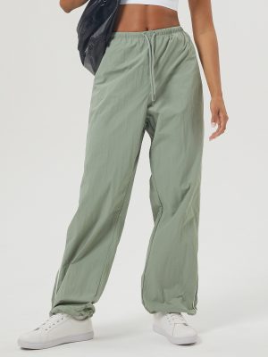 Contrast Color Casual Overalls with Drawstring Pocket Sports Trousers