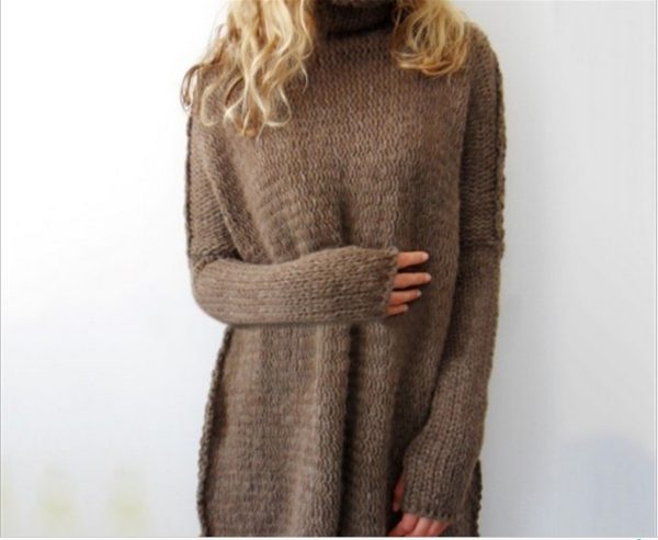 Solid Color Turtleneck Sweater for Women - Autumn Winter Knitwear - Image 4