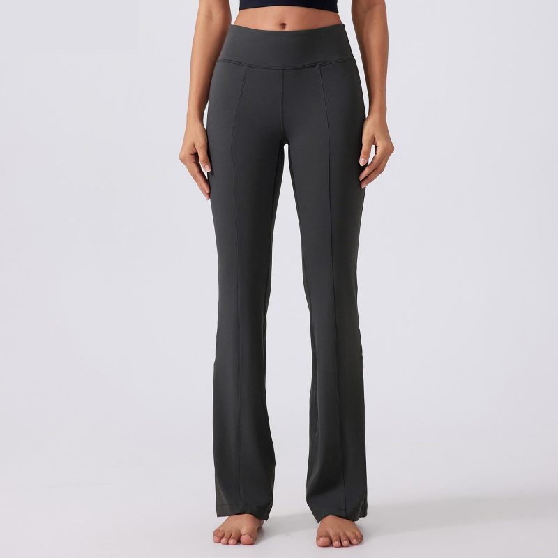 High Waist Hip Lift Yoga Pants - Pocketed Bell Bottom Tights for Women - Image 3