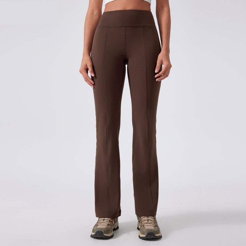 High Waist Hip Lift Yoga Pants - Pocketed Bell Bottom Tights for Women - Image 4
