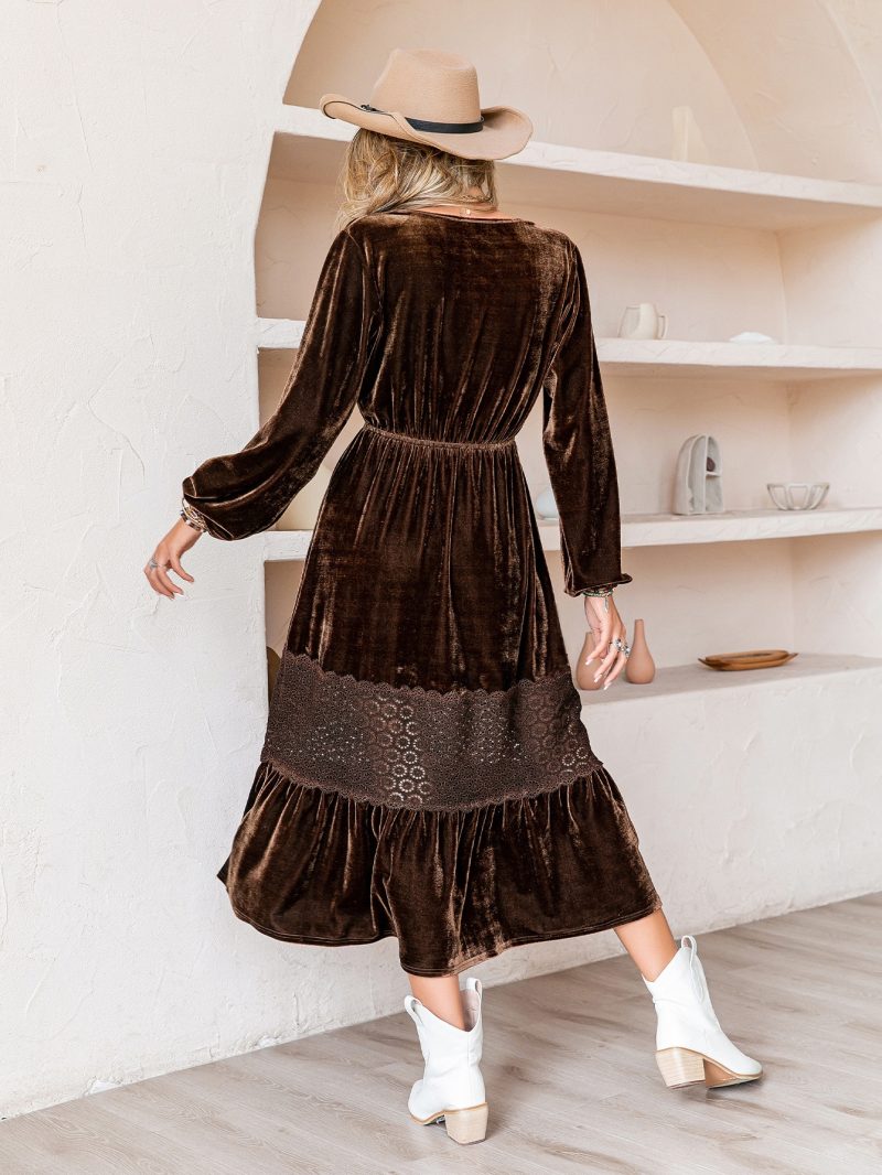 Women’s Retro A-Line Dress for Autumn Winter - Image 5