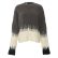 French Style Gray Stitch White Loose Knit Pullover