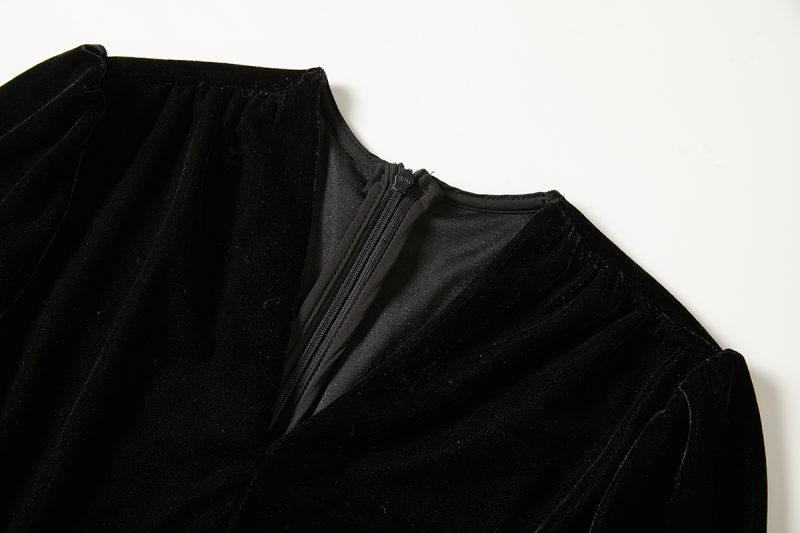 Solid Color Zipper Elegant Dress – Women’s Spring & Autumn Dress - Image 6