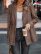 Women Plaid Coat Casual Patchwork Office Woolen Coat for Women