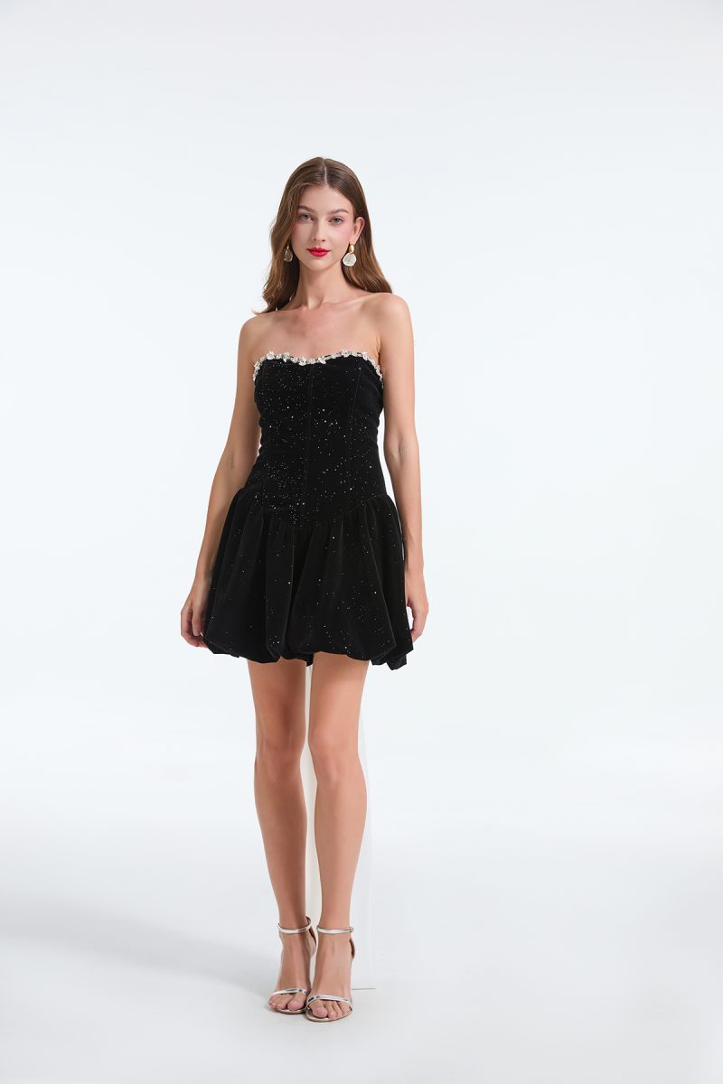 Sexy Sleeveless Formal Dress – Zipper Bow Boning Design - Image 3