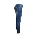 Plus Size Mid-Waist Elastic Split Cropped Jeans - Image 3