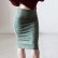 Solid Color High Waist Split Suede Slimming Sheath Skirt
